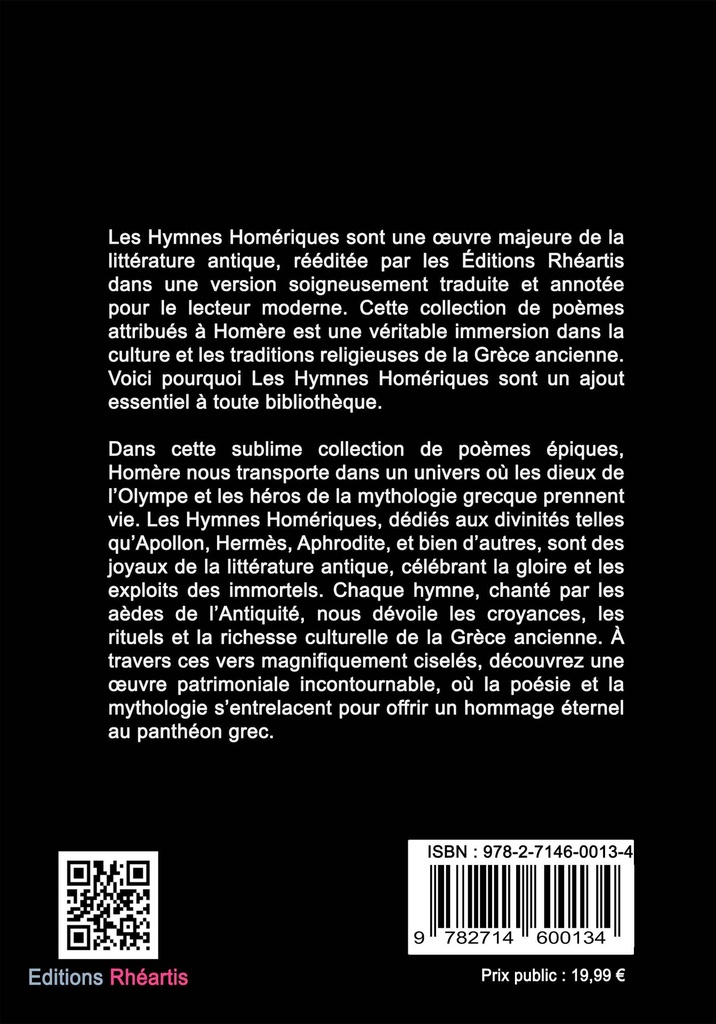 Homère - Les hymnes Homérique (Broché)